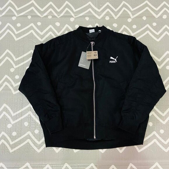 Vintage retro puma bomber varsity black jacket - Picture 11 of 13